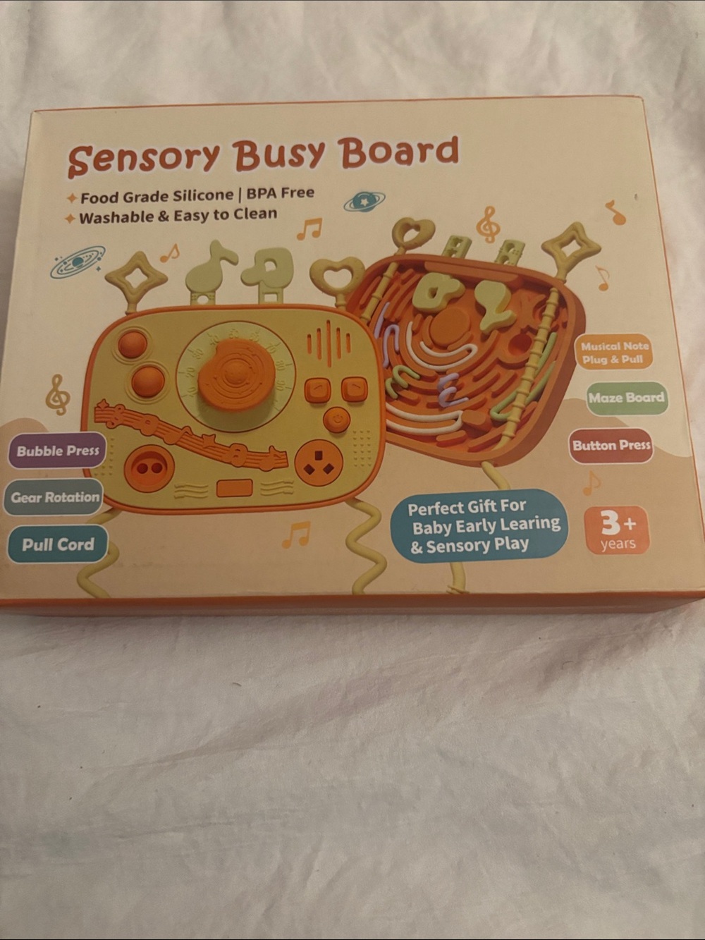 Sensory Busy Board -  blue Interactive Toy.